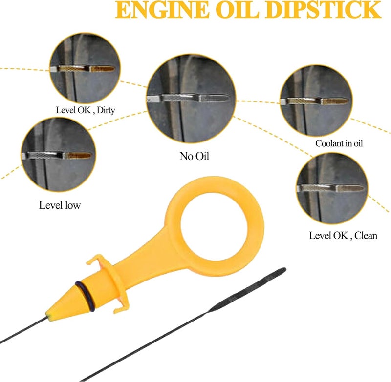 E-Vniko Engine Oil Level Dipstick Indicator Fit for 2008-2013 Audi A3 2009-2017 A4 A5 Quattro 2011-2015 Q5 2012-16 Q3 | Passat B6 Jetta Replace Automotive Dipstick 06H115611E - Image 2
